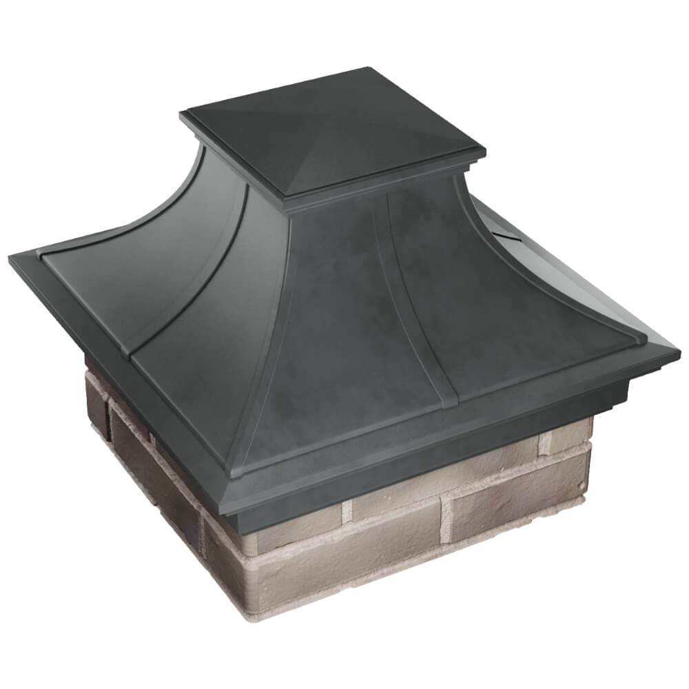 Колпак Zking Монблан Премиум Серый на столб 1.5х1.5 кирпича (385х385мм) в Симферополе фото