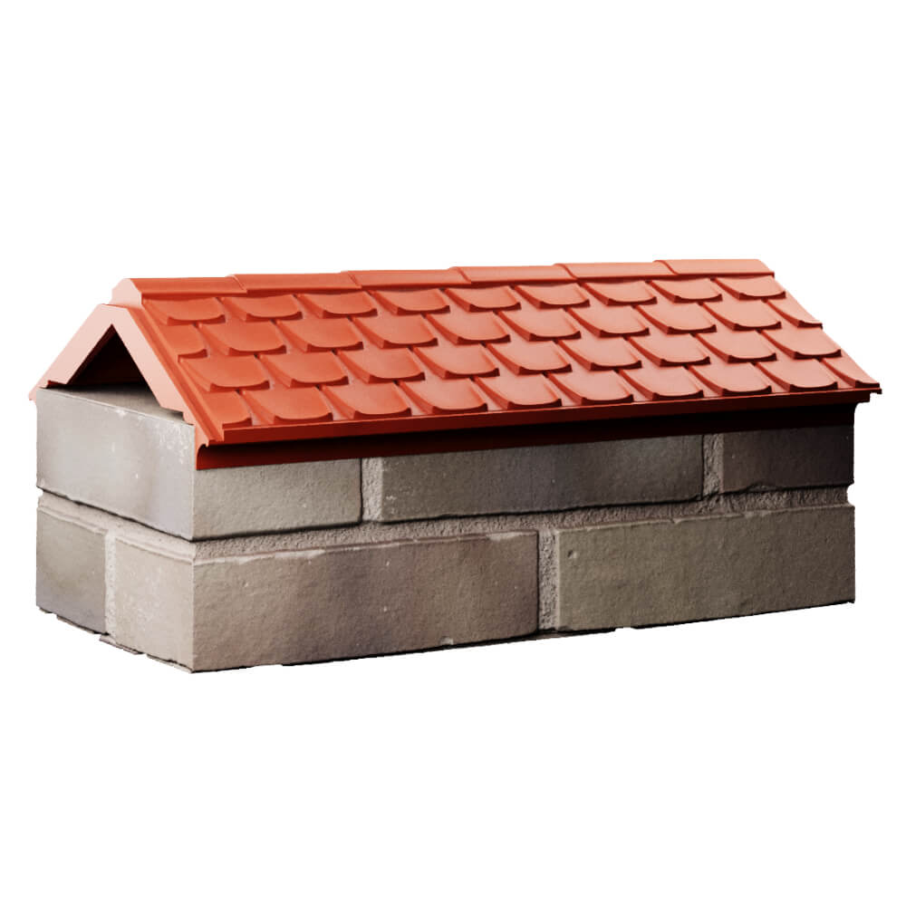 Парапет Zking Эльбрус Красный с посадкой на 1 кирпич (255мм) Симферополь фото