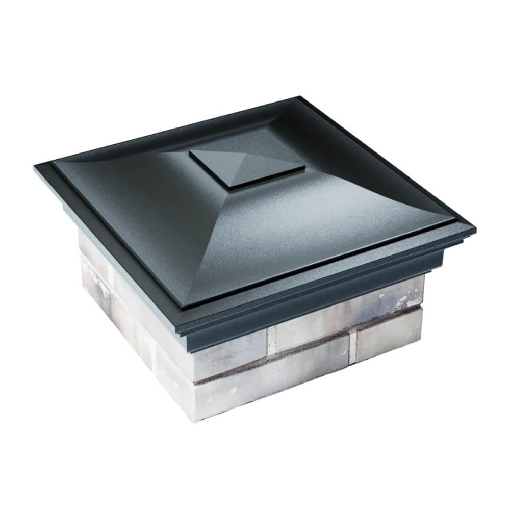 Колпак Zking Монблан Черный на столб 1.5х1.5 еврокирпича 0.7НФ (355х355мм) в Симферополе фото