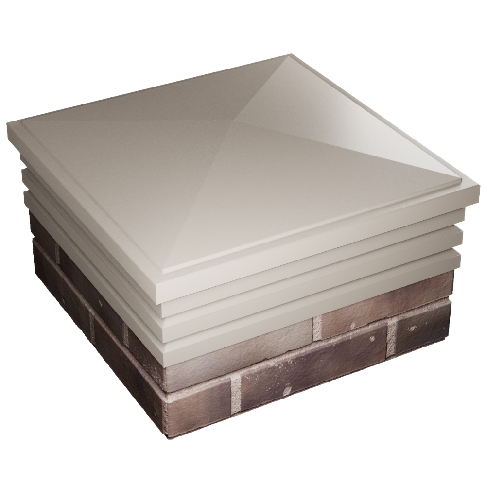 Колпак Zking Бона ХайТек Бежевый на столб 2х2 кирпича (513х513мм) в Симферополе фото