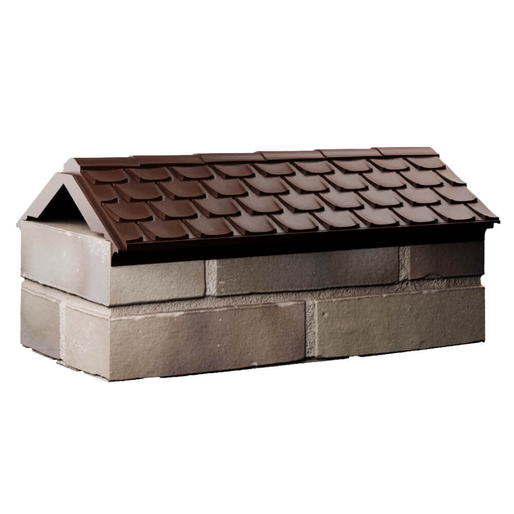 Парапет Zking Эльбрус Коричневый с посадкой на 1 кирпич (255мм) Симферополь фото