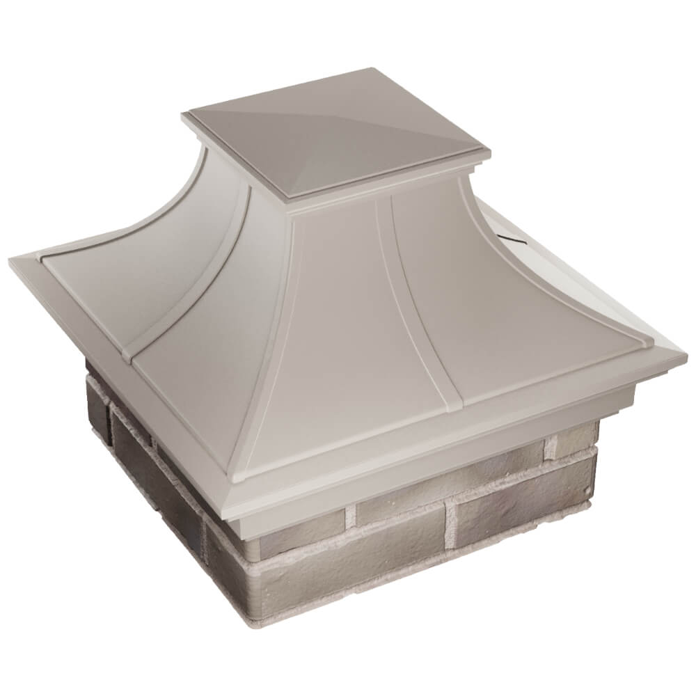 Колпак Zking Монблан Премиум Бежевый на столб 1.5х1.5 кирпича (385х385мм) в Симферополе фото