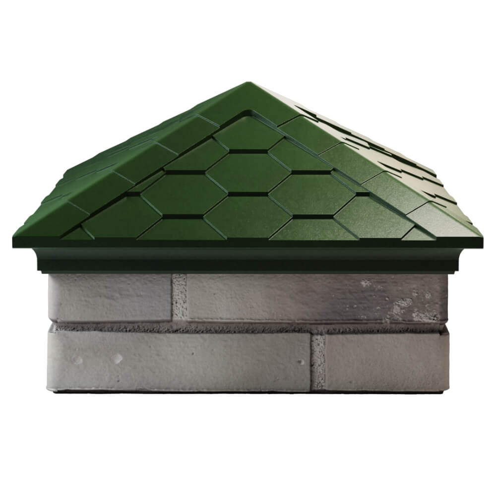 Колпак Zking Эверест Зеленый на столб 1.5х1.5 кирпича (390х390мм) Симферополь фото